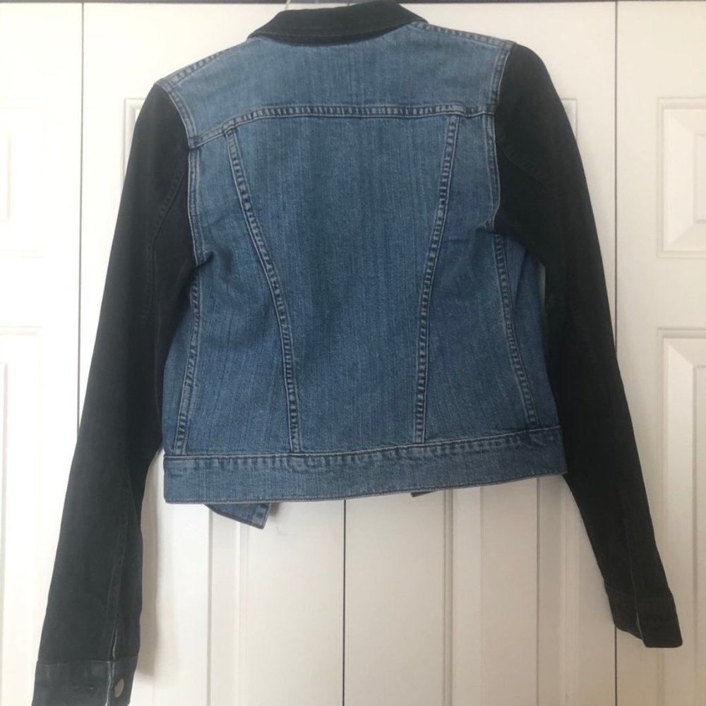 J Brand Bowie Denim Jacket with Coated Sleeves - Picture 6 of 11